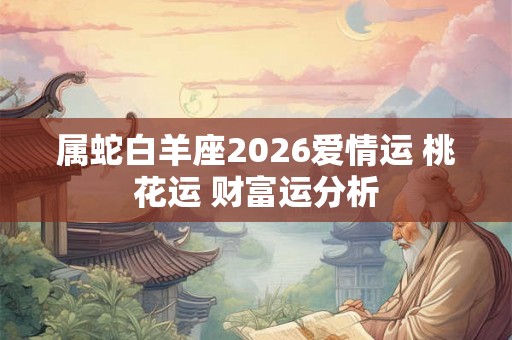 属蛇白羊座2026爱情运 桃花运 财富运分析