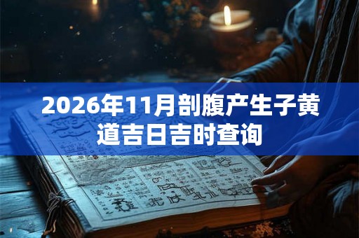 2026年11月剖腹产生子黄道吉日吉时查询