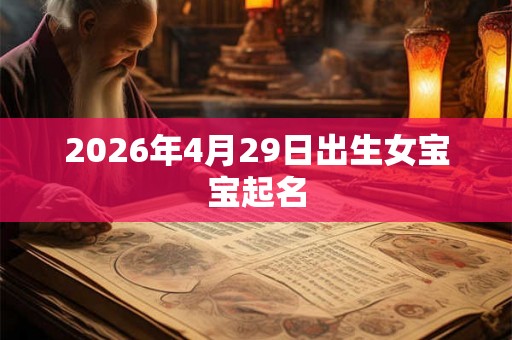 2026年4月29日出生女宝宝起名