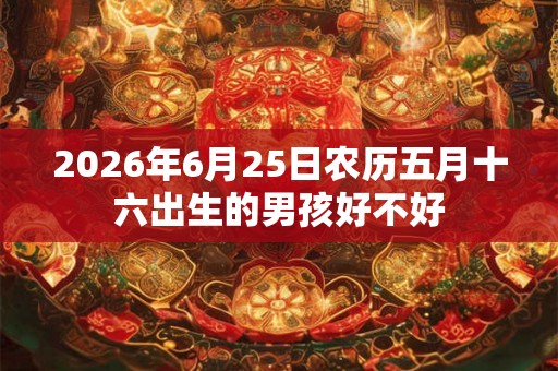 2026年6月25日农历五月十六出生的男孩好不好 2026年6月25日农历五月十六出生的男孩好不好