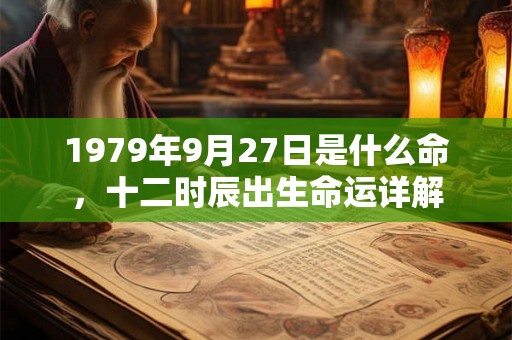 1979年9月27日是什么命，十二时辰出生命运详解