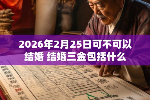 2026年2月25日可不可以结婚 结婚三金包括什么