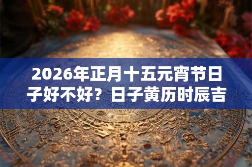 2026年正月十五元宵节日子好不好?日子黄历时辰吉凶查询! 2026年正月十五元宵节日子好不好?日子黄历时辰吉凶查询!