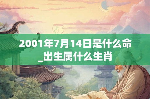 2001年7月14日是什么命_出生属什么生肖