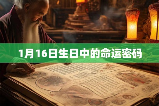 1月16日生日中的命运密码 1月16日生日中的命运密码
