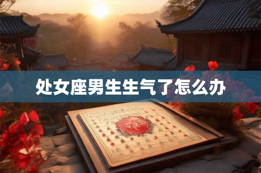 处女座男生生气了怎么办