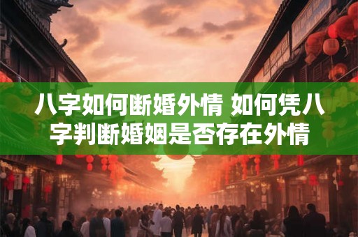 八字如何断婚外情 如何凭八字判断婚姻是否存在外情 八字如何断婚外情 如何凭八字判断婚姻是否存在外情