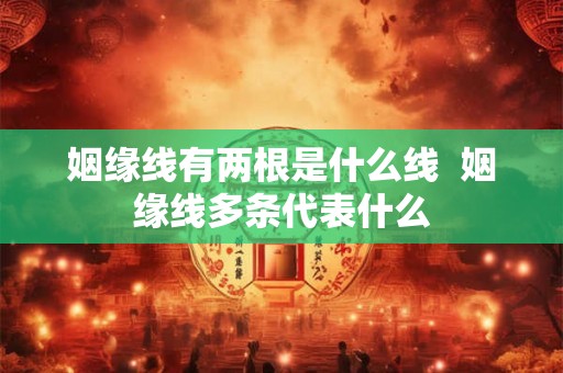 姻缘线有两根是什么线  姻缘线多条代表什么