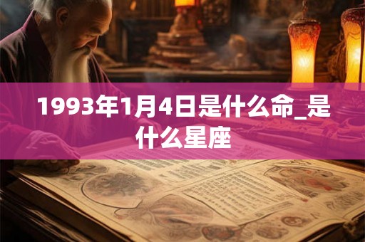 1993年1月4日是什么命_是什么星座 1993年1月4日是什么命_是什么星座