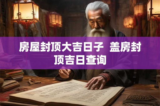 房屋封顶大吉日子  盖房封顶吉日查询