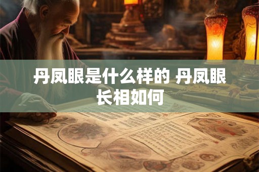 丹凤眼是什么样的 丹凤眼长相如何