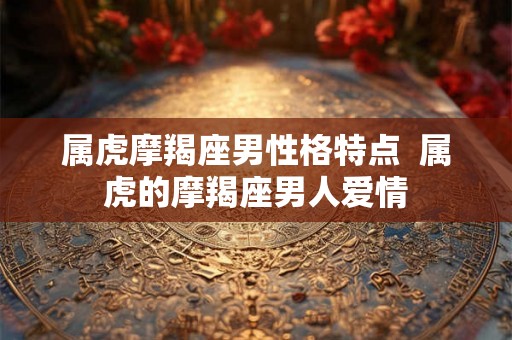 属虎摩羯座男性格特点 属虎的摩羯座男人爱情 属虎摩羯座男性格特点 属虎的摩羯座男人爱情