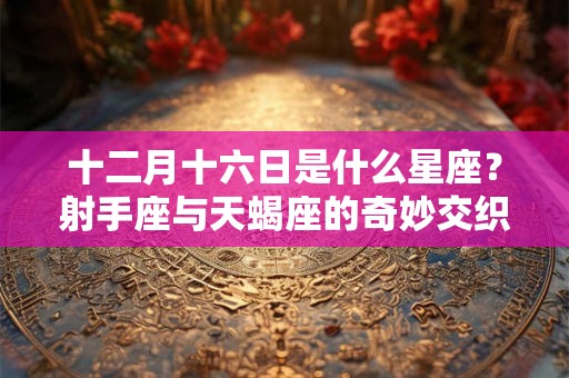 十二月十六日是什么星座？射手座与天蝎座的奇妙交织