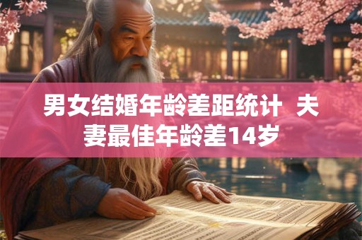 男女结婚年龄差距统计  夫妻最佳年龄差14岁