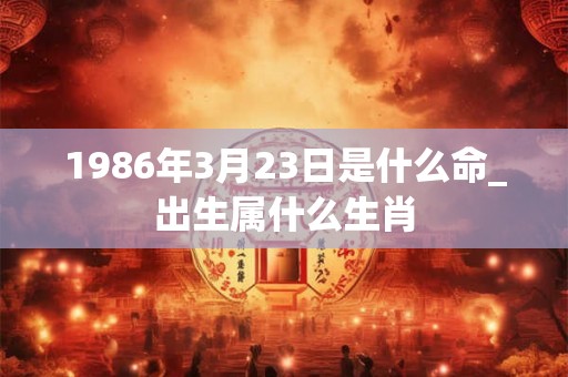 1986年3月23日是什么命_出生属什么生肖 1986年3月23日是什么命_出生属什么生肖