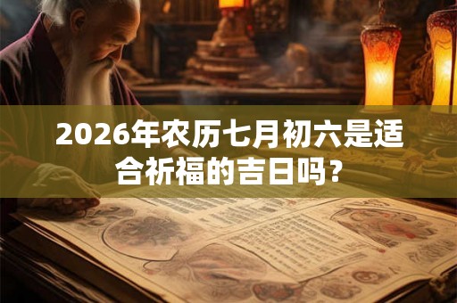 2026年农历七月初六是适合祈福的吉日吗? 2026年农历七月初六是适合祈福的吉日吗?