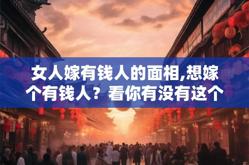 女人嫁有钱人的面相,想嫁个有钱人？看你有没有这个面相吧