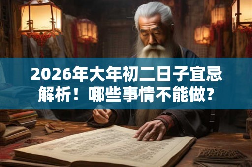 2026年大年初二日子宜忌解析!哪些事情不能做? 2026年大年初二日子宜忌解析!哪些事情不能做?