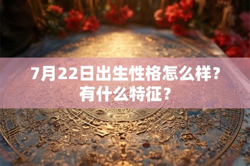 7月22日出生性格怎么样？有什么特征？