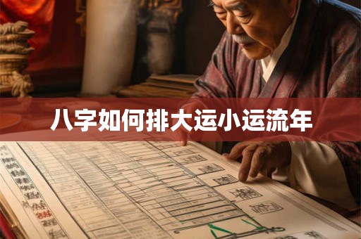 八字如何排大运小运流年