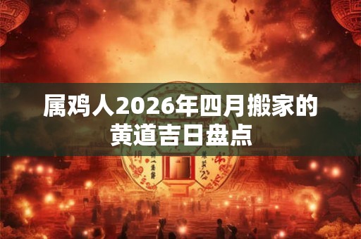 属鸡人2026年四月搬家的黄道吉日盘点