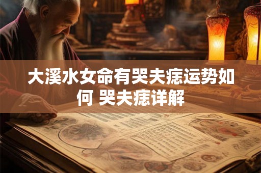 大溪水女命有哭夫痣运势如何 哭夫痣详解 大溪水女命有哭夫痣运势如何 哭夫痣详解