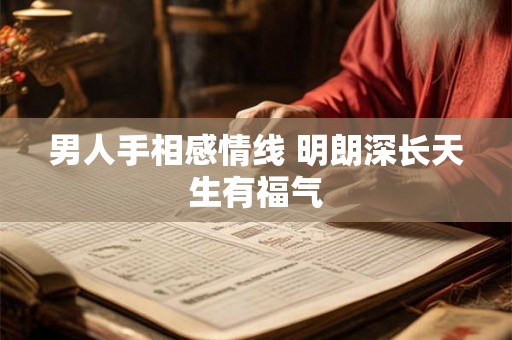 男人手相感情线 明朗深长天生有福气