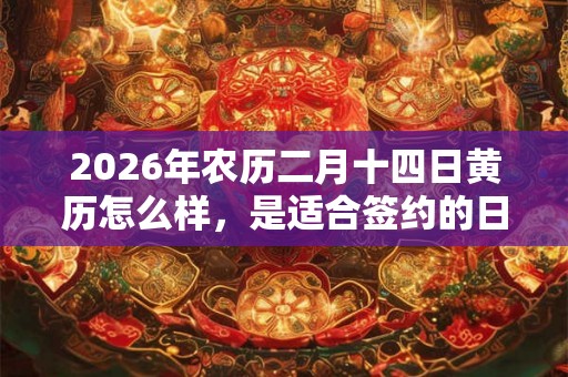 2026年农历二月十四日黄历怎么样，是适合签约的日子吗？
