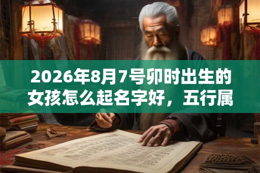 2026年8月7号卯时出生的女孩怎么起名字好，五行属什么