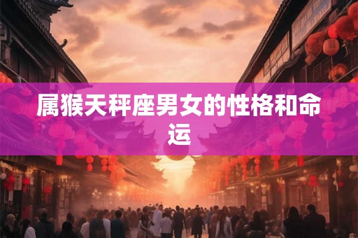 属猴天秤座男女的性格和命运 属猴天秤座男女的性格和命运