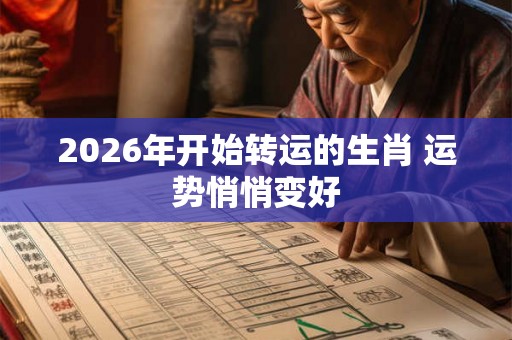 2026年开始转运的生肖 运势悄悄变好