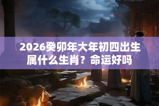 2026癸卯年大年初四出生属什么生肖？命运好吗