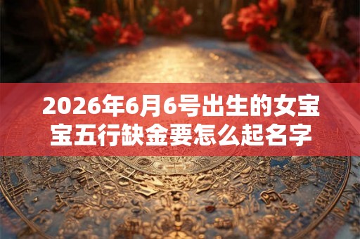 2026年6月6号出生的女宝宝五行缺金要怎么起名字