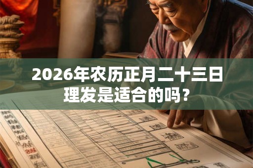 2026年农历正月二十三日理发是适合的吗? 2026年农历正月二十三日理发是适合的吗?