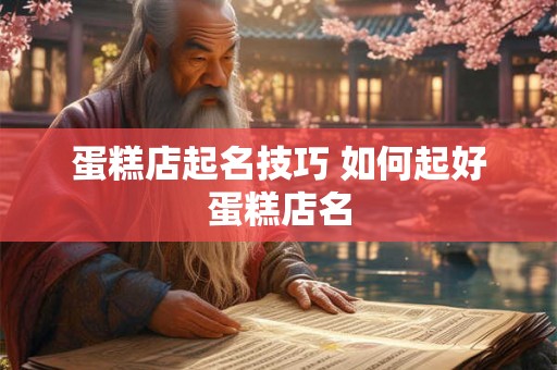 蛋糕店起名技巧 如何起好蛋糕店名