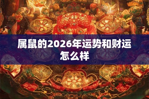 属鼠的2026年运势和财运怎么样