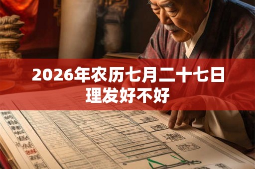 2026年农历七月二十七日理发好不好