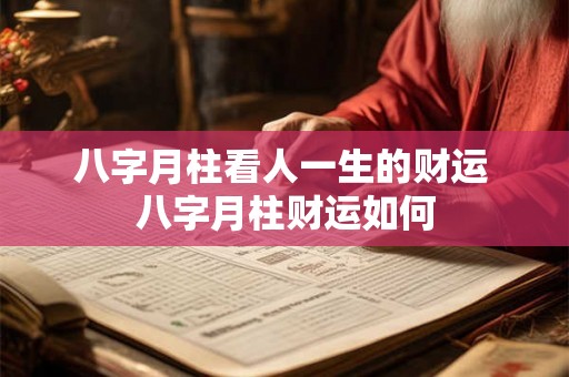 八字月柱看人一生的财运 八字月柱财运如何