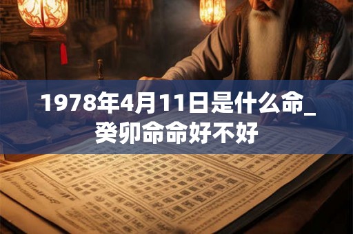 1978年4月11日是什么命_癸卯命命好不好
