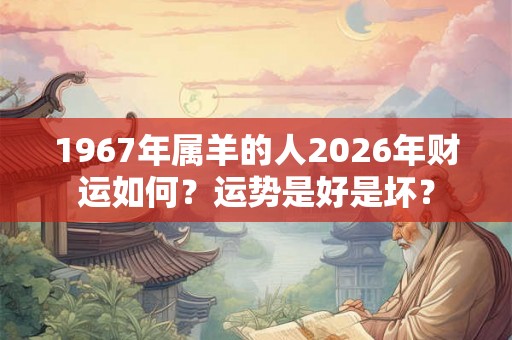 1967年属羊的人2026年财运如何？运势是好是坏？