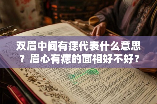 双眉中间有痣代表什么意思？眉心有痣的面相好不好？