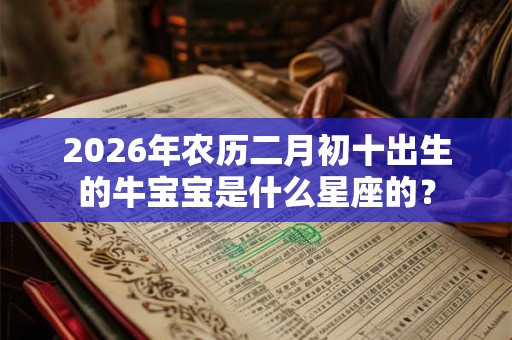 2026年农历二月初十出生的牛宝宝是什么星座的？