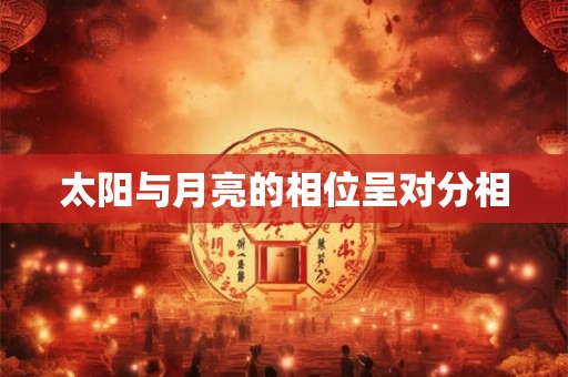 太阳与月亮的相位呈对分相