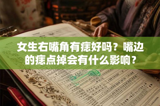 女生右嘴角有痣好吗？嘴边的痣点掉会有什么影响？