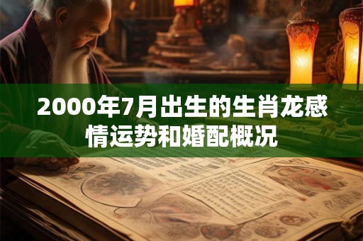2000年7月出生的生肖龙感情运势和婚配概况 2000年7月出生的生肖龙感情运势和婚配概况