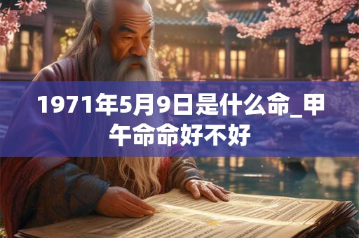 1971年5月9日是什么命_甲午命命好不好