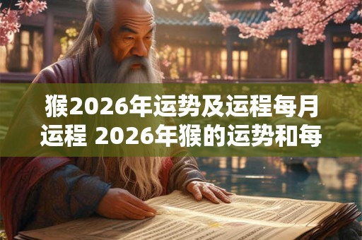 猴2026年运势及运程每月运程 2026年猴的运势和每月运程如何