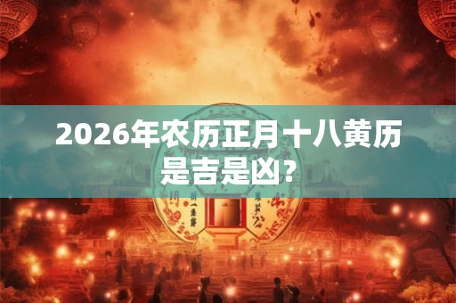 2026年农历正月十八黄历是吉是凶？