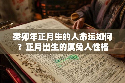 癸卯年正月生的人命运如何？正月出生的属兔人性格