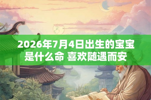 2026年7月4日出生的宝宝是什么命 喜欢随遇而安 2026年7月4日出生的宝宝是什么命 喜欢随遇而安